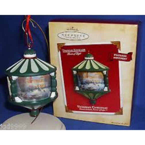 Hallmark Keepsake Ornament Vtg 2004 Thomas Kinkade Victorian Christmas w/ Box - Picture 1 of 9
